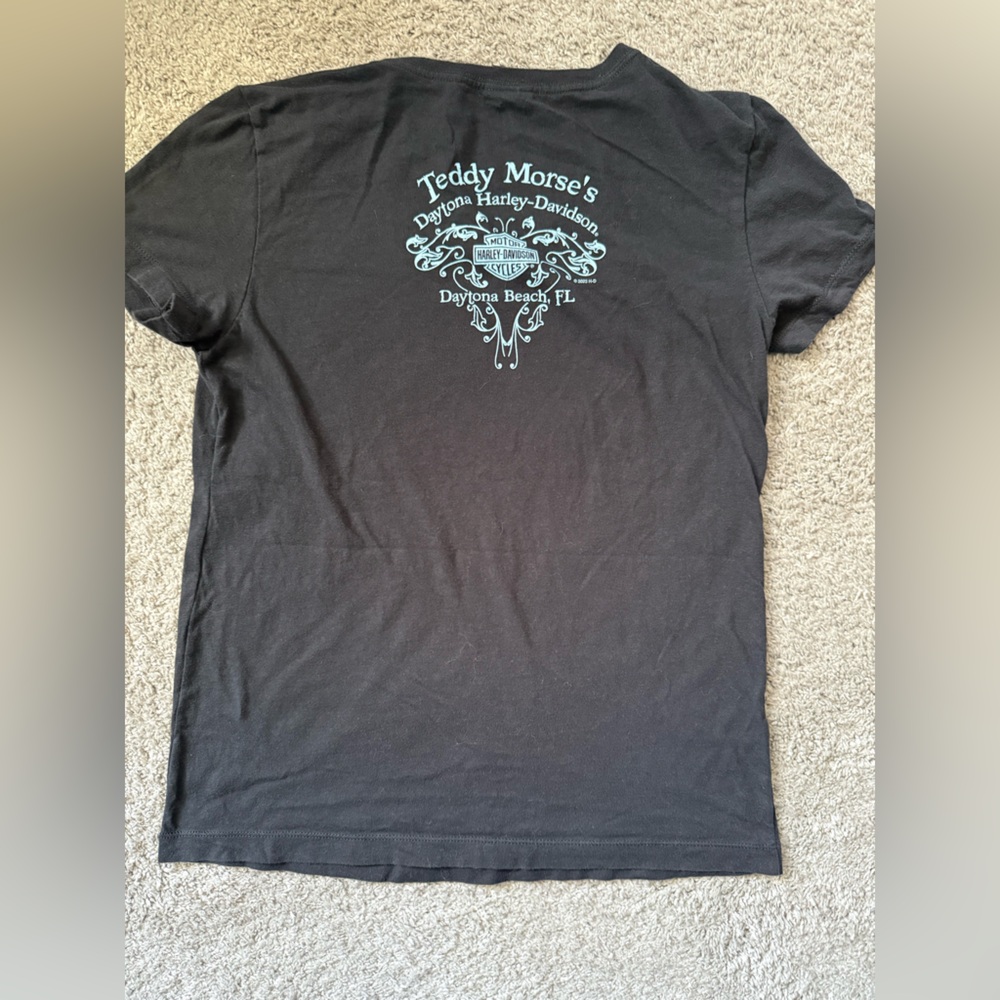 Harley-Davidson Black Tee with Logo Patch - Picture 5 of 6